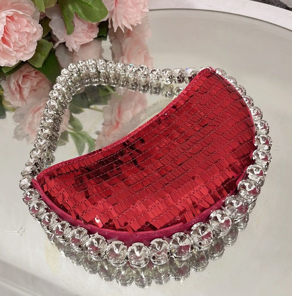 Ultra shiny diamond inlaid underarm bag with rhinestone shoulder bag for carrying