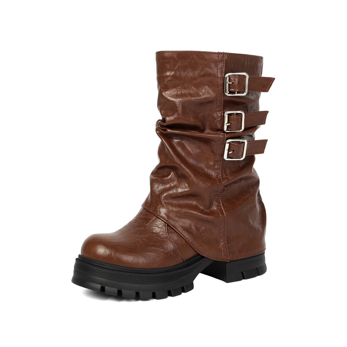 Punk Thick Sole Leg Cuff Low-Cut Boots