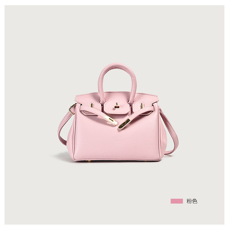 Vegan Leather Top Handle Tote Bag