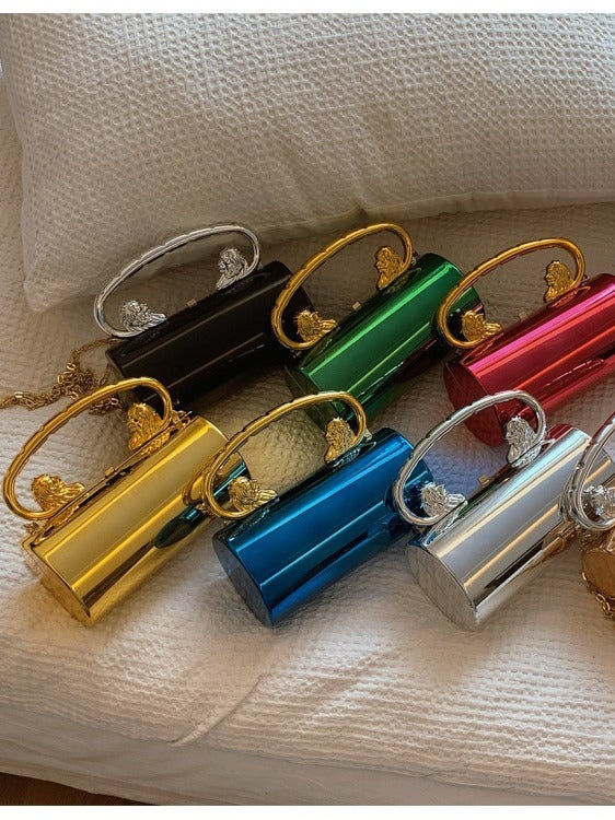Solid Color Acrylic Chain Crossbody Bag
