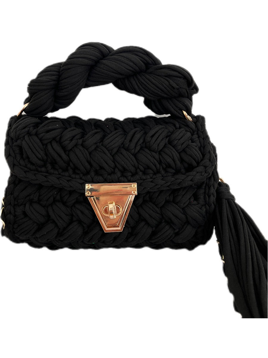 Crochet Tassel Shoulder Bag