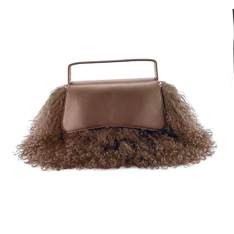 Plush Tassel Crossbody Bag
