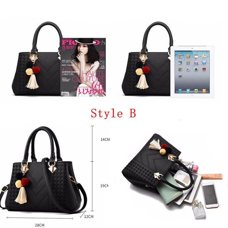 Embroidered Top-Handle Bag
