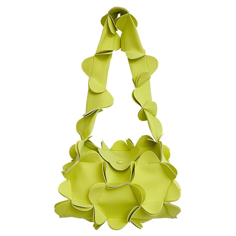 3D Petal Soft PU Underarm Bag