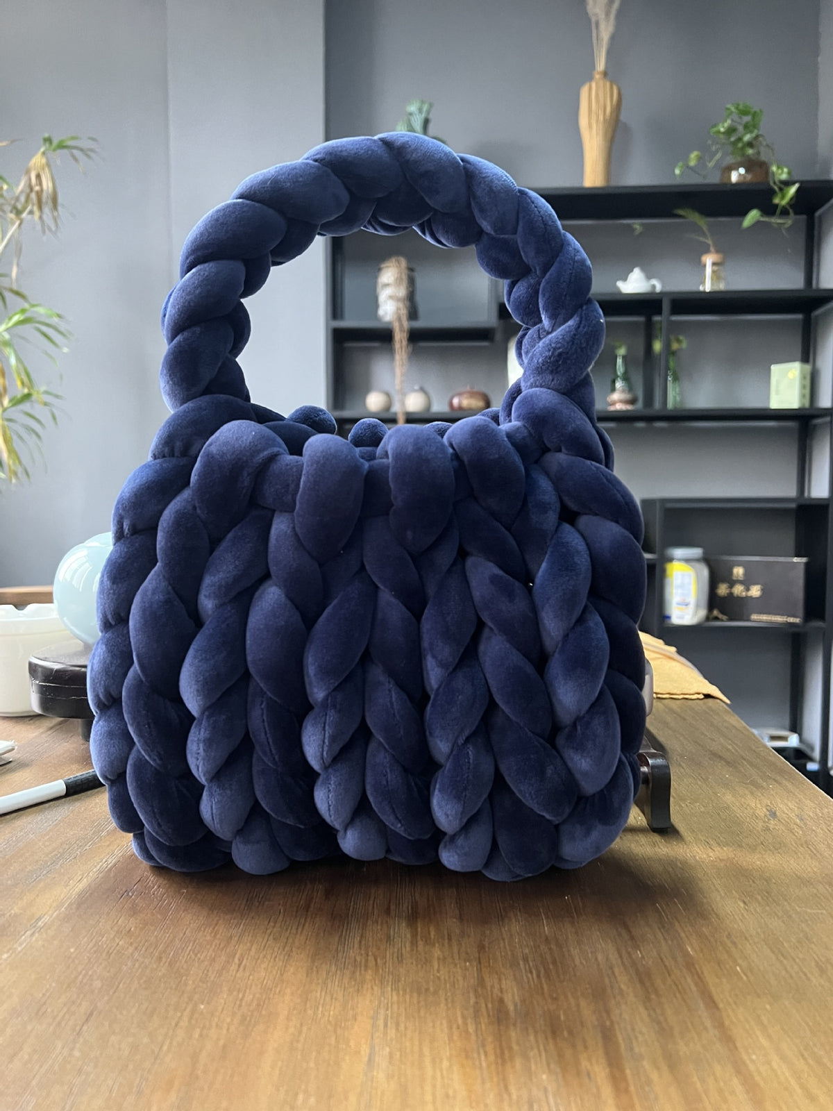Crystal Velvet Woven Mailman Bag