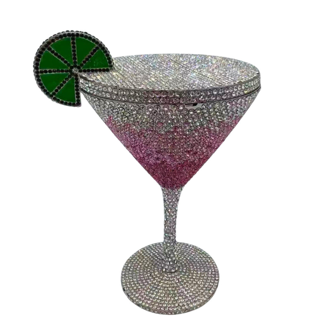 Diamond Studded Cocktail Cup Clutch