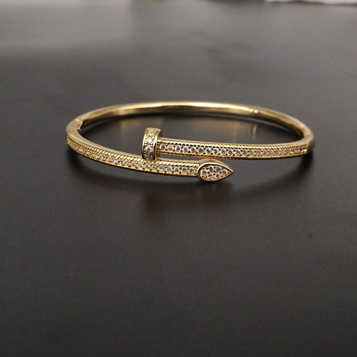 Rhinestone 18K Rose Gold Couple Bracelet