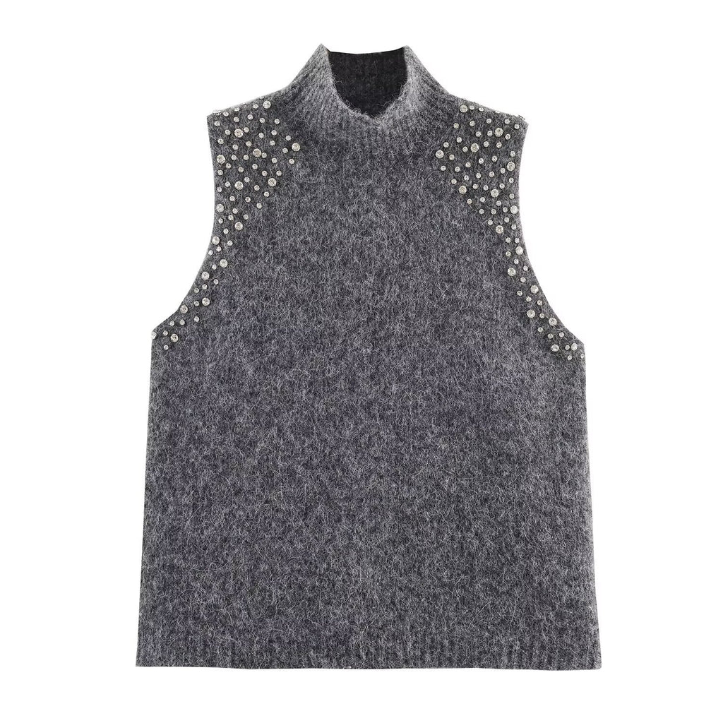 Rhinestone Jewel Sleeveless Top
