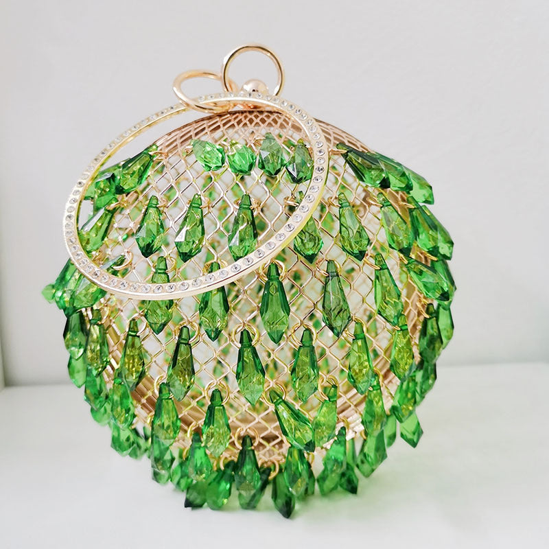 Acrylic Birdcage Waterdrop Dinner Bag