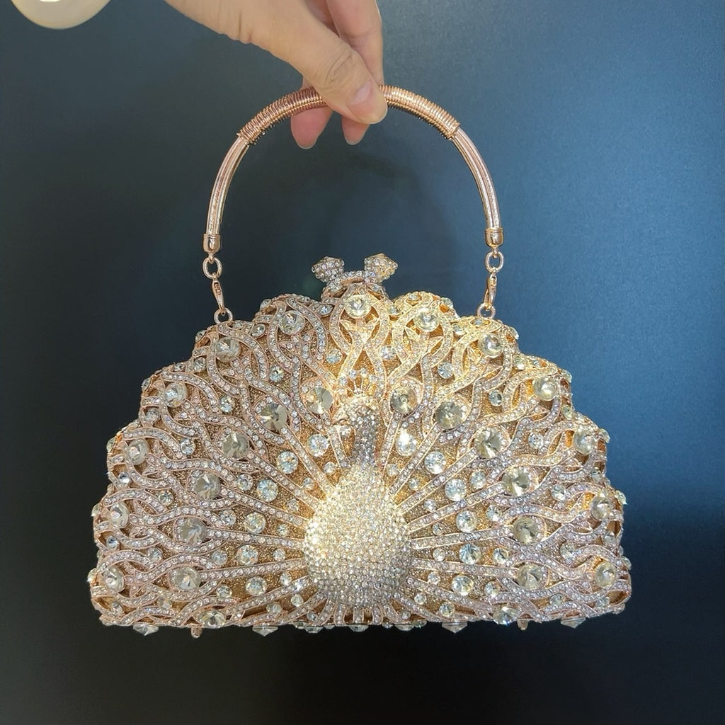 Peacock Diamond Luxury Banquet Clutch