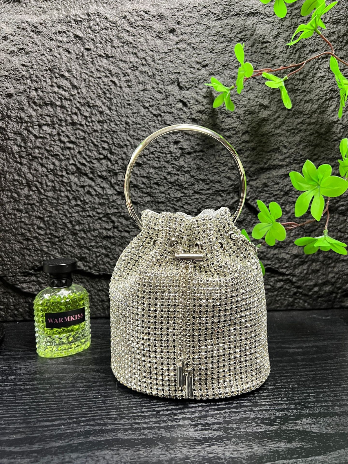 Diamond Rhinestone Bucket Bag