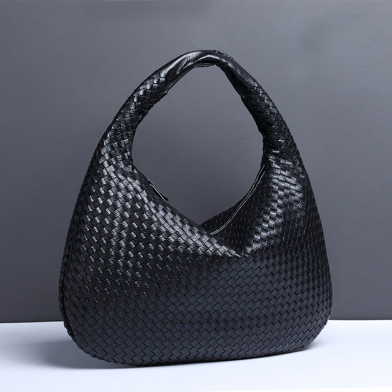 Crescent Woven Shoulder Bag