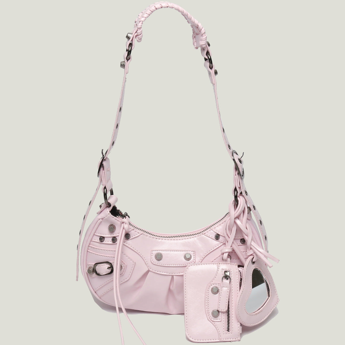 Moto Rivet Crescent Bag