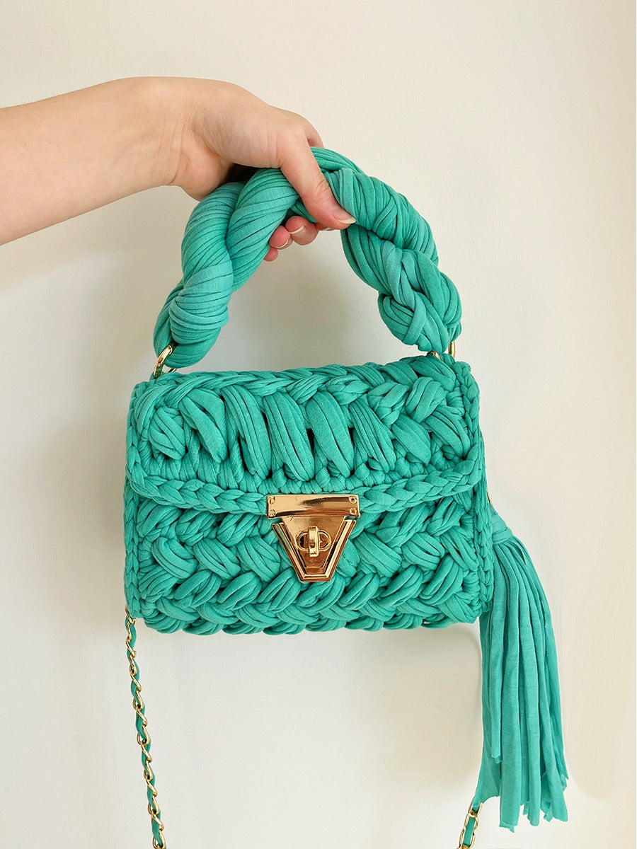 Crochet Tassel Shoulder Bag