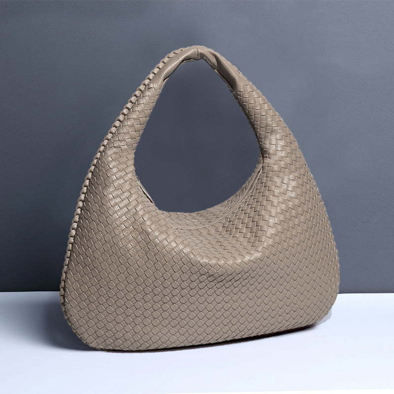Crescent Woven Shoulder Bag