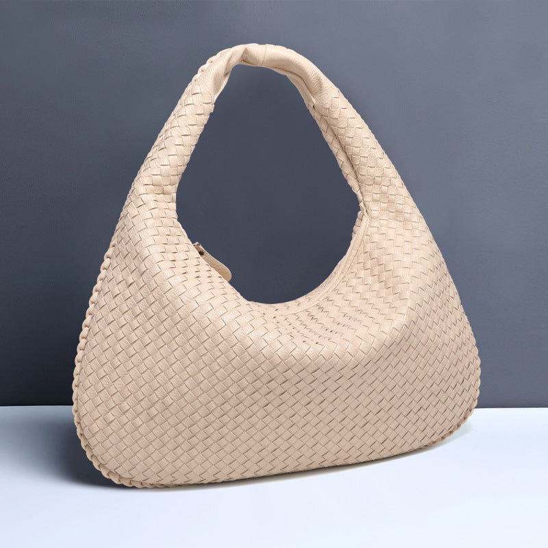 Crescent Woven Shoulder Bag