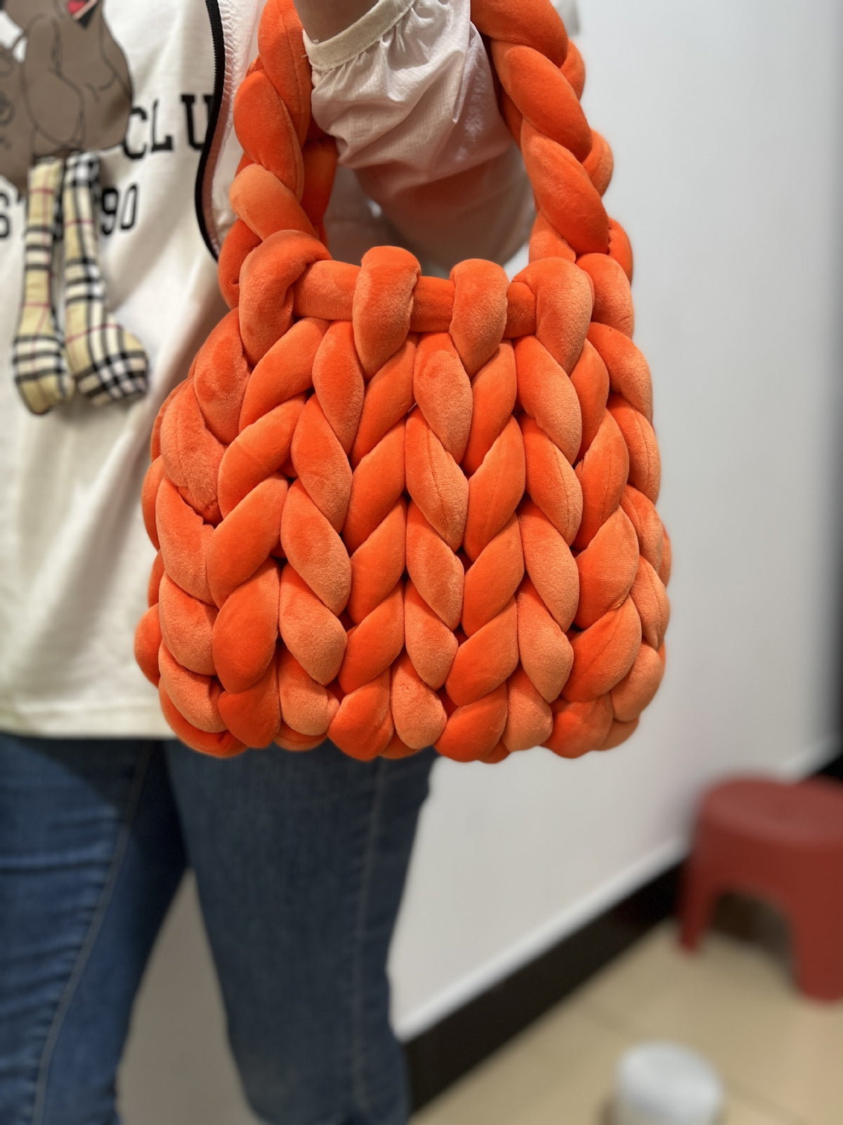 Crystal Velvet Woven Mailman Bag