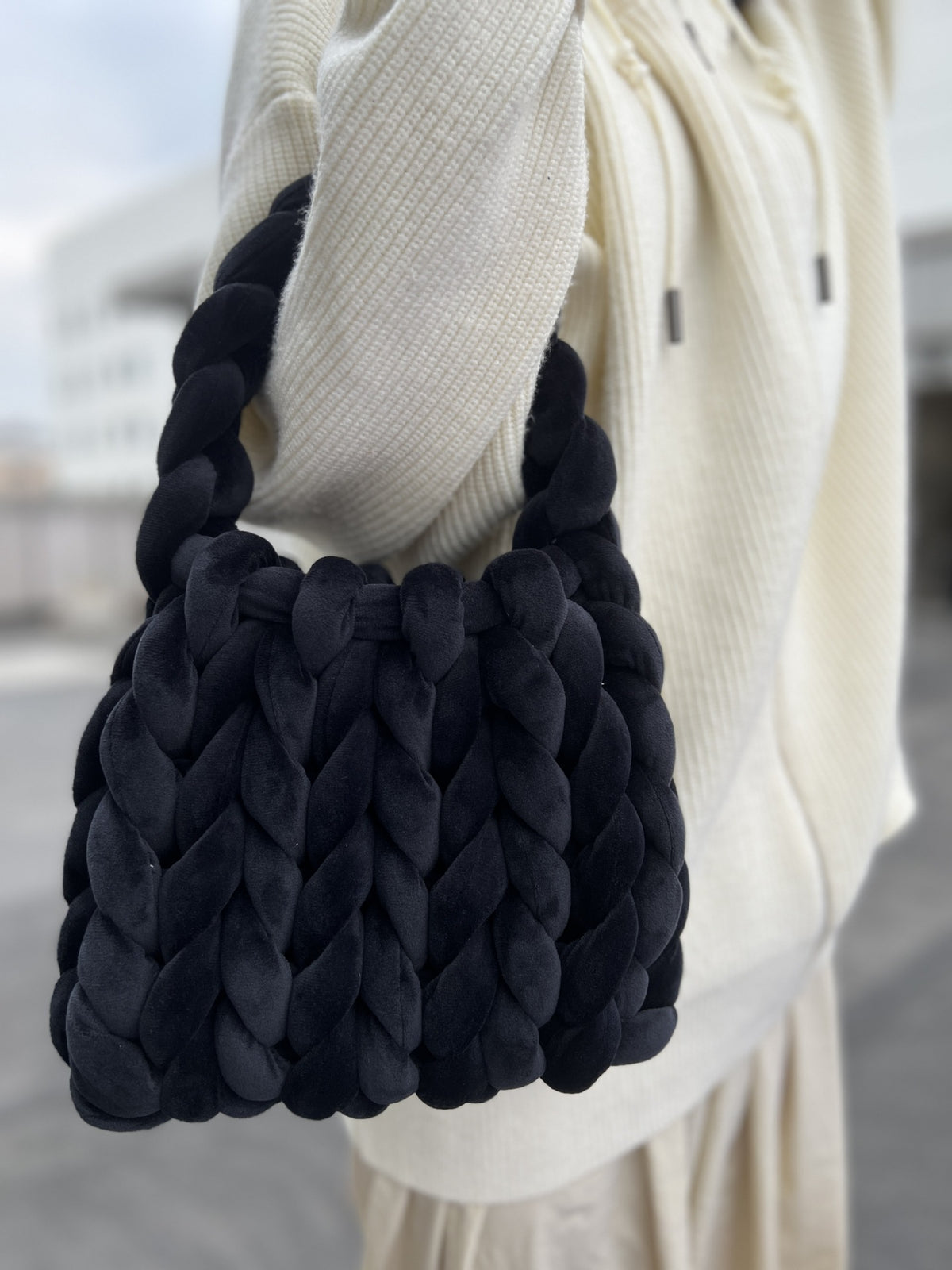 Crystal Velvet Woven Mailman Bag