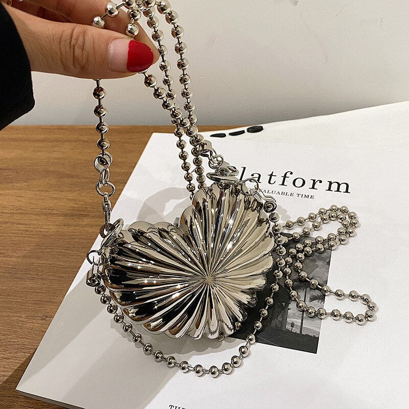 Heart Shell Chain Bag