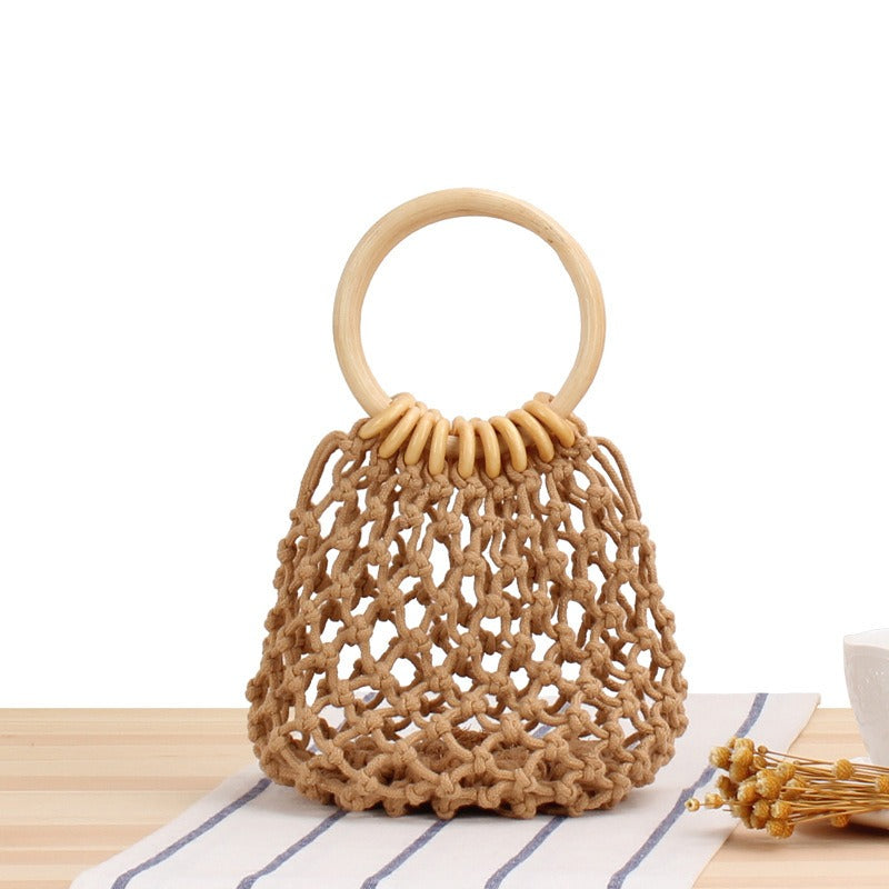 Handwoven Cotton Net Beach Tote