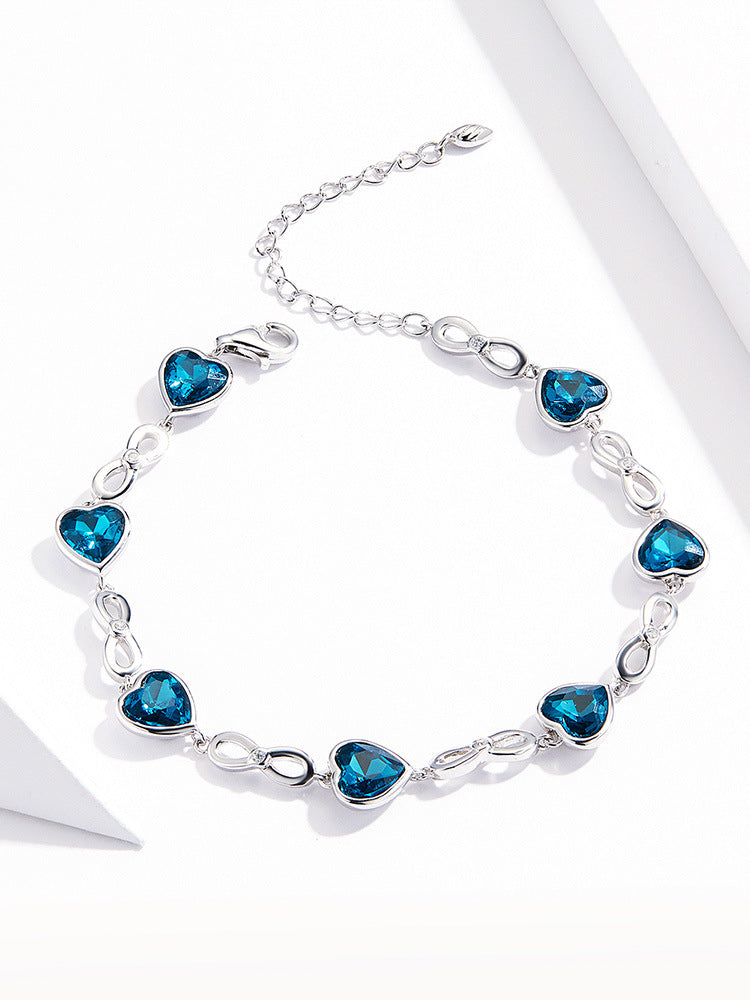 925 silver + platinum plated + Austrian rhinestone