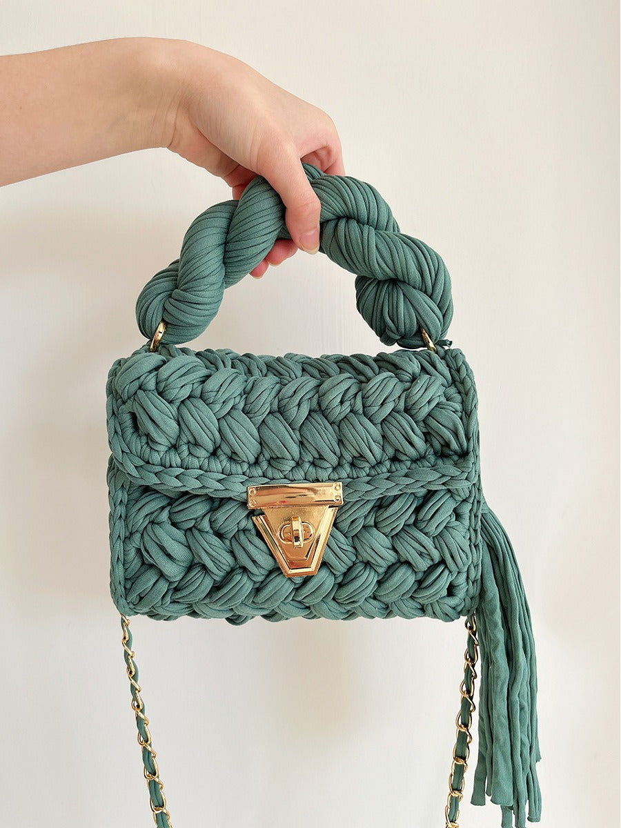 Crochet Tassel Shoulder Bag