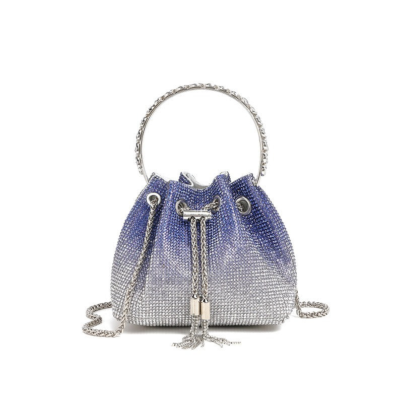 Rhinestone Tassel Diamond Bucket Bag