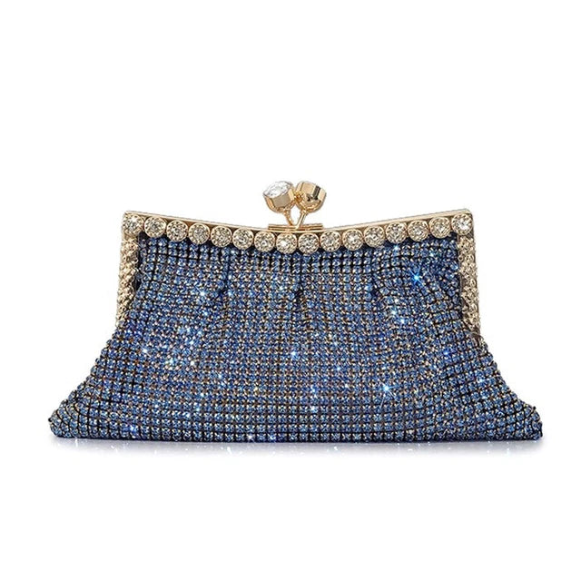 Rhinestone Beaded Chain Evening Purse