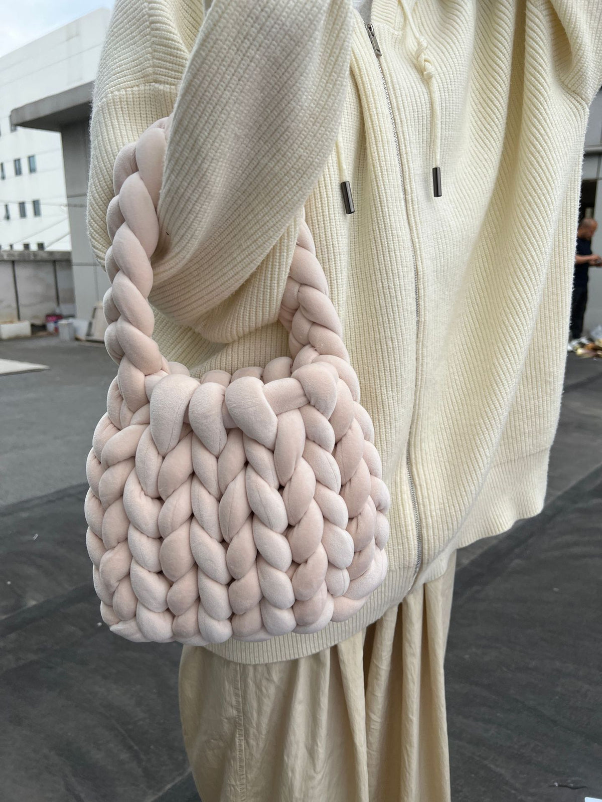 Crystal Velvet Woven Mailman Bag