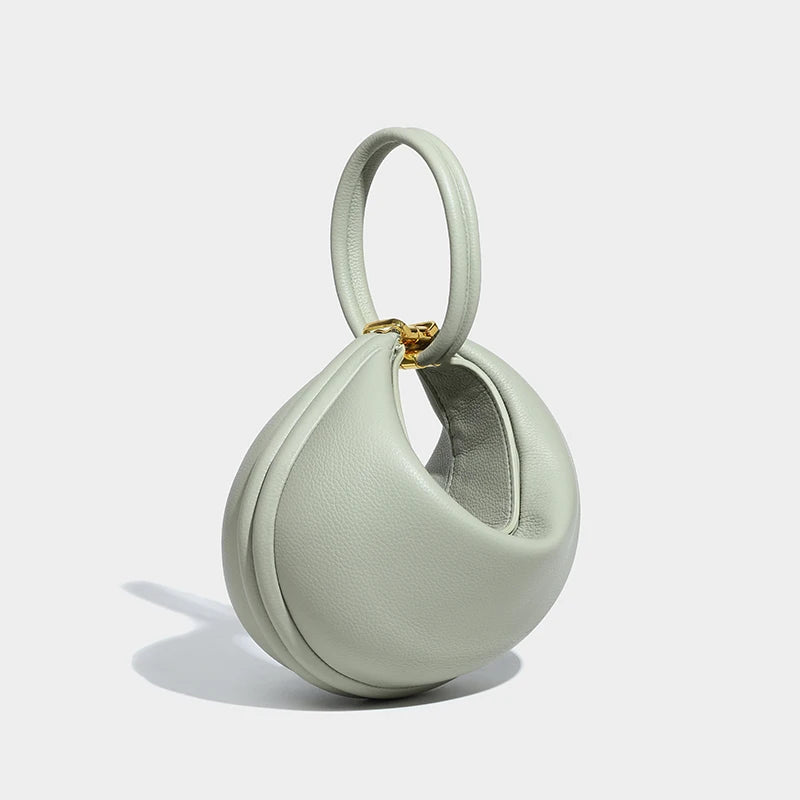 Half Moon Soft Leather Shoulder Bag