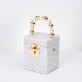 Pearl Rhinestone Acrylic Clutch