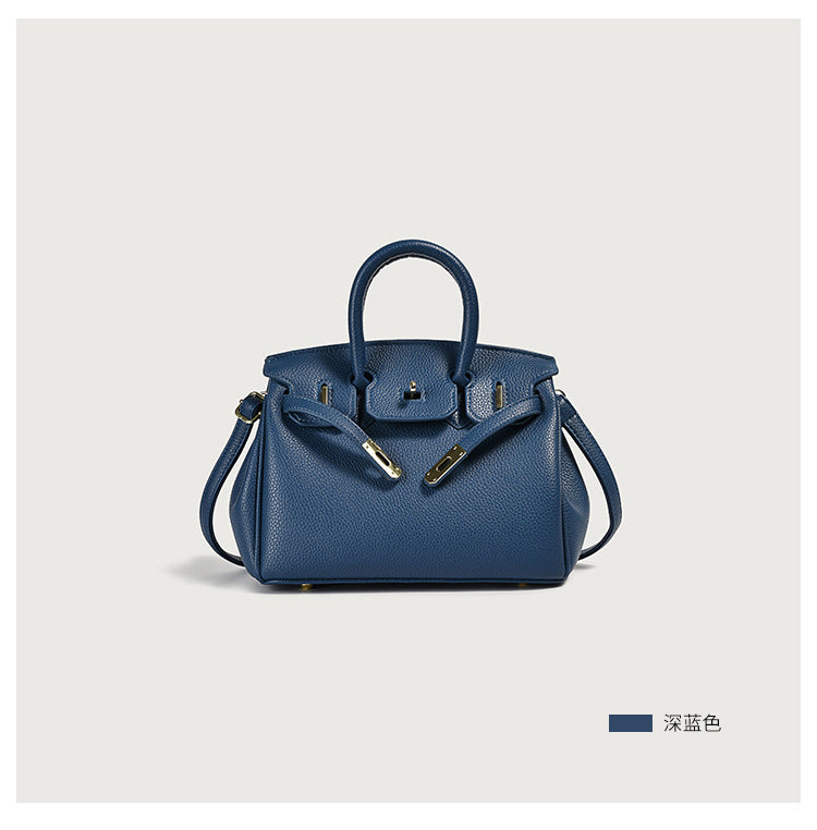 Vegan Leather Top Handle Tote Bag