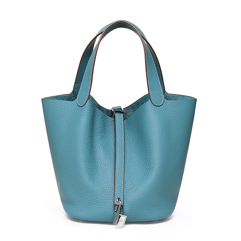 Genuine Leather Bucket Bag
