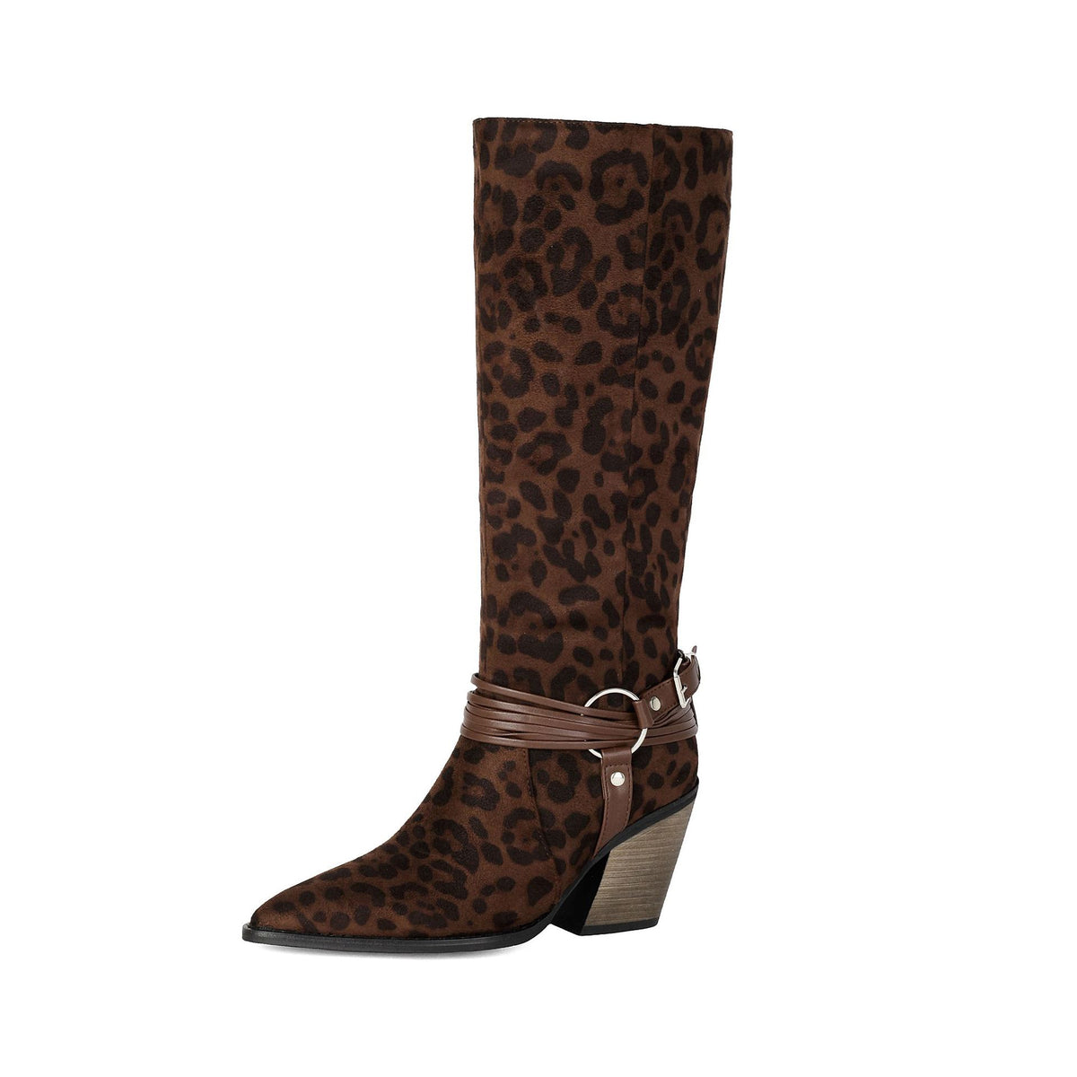 Western Pointed Toe Over-the-Knee Boots