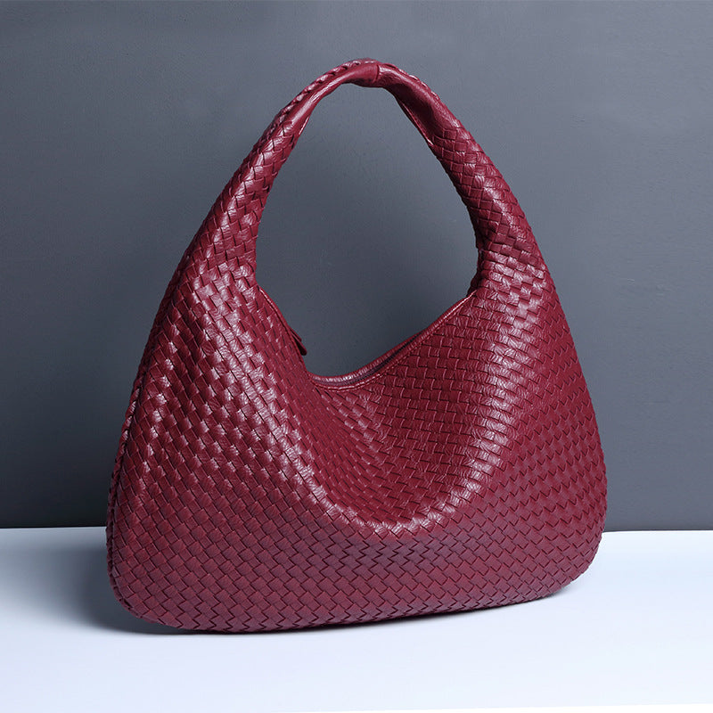 Crescent Woven Shoulder Bag