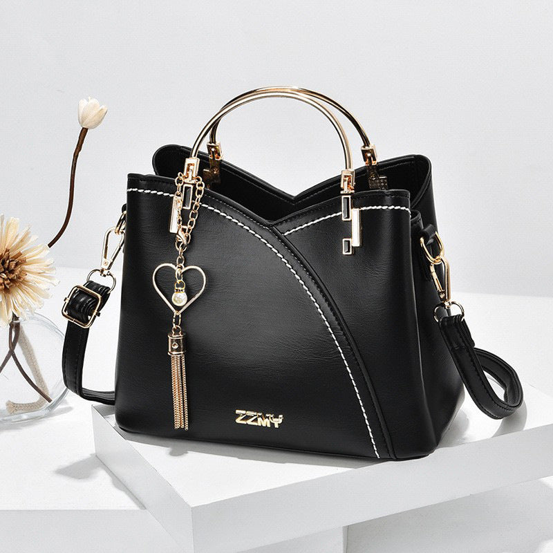 Color Block Bucket Crossbody Bag