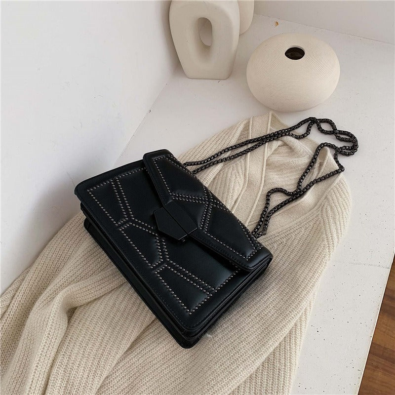 Rivet Chain Small Square Shoulder Bag