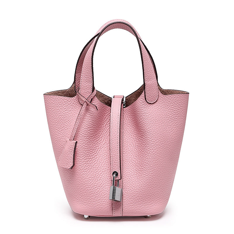 Genuine Leather Bucket Bag