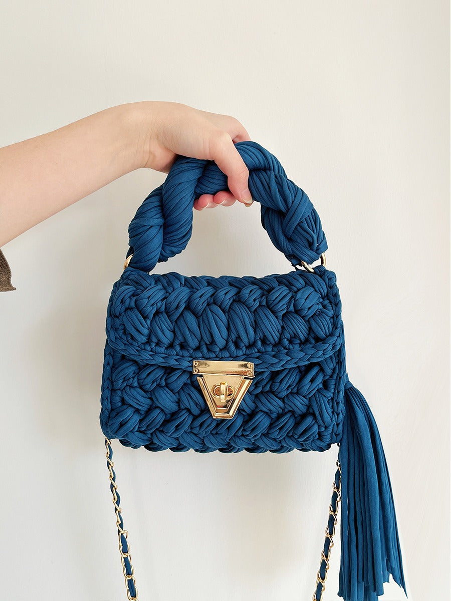Crochet Tassel Shoulder Bag