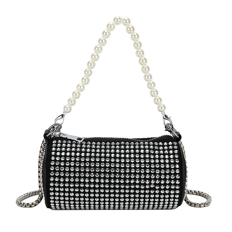 Pearl Cylinder Chain Bag
