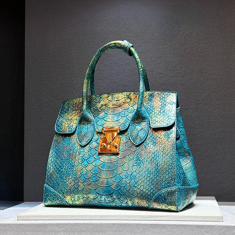 Snake Print Large Capacity Crossbody