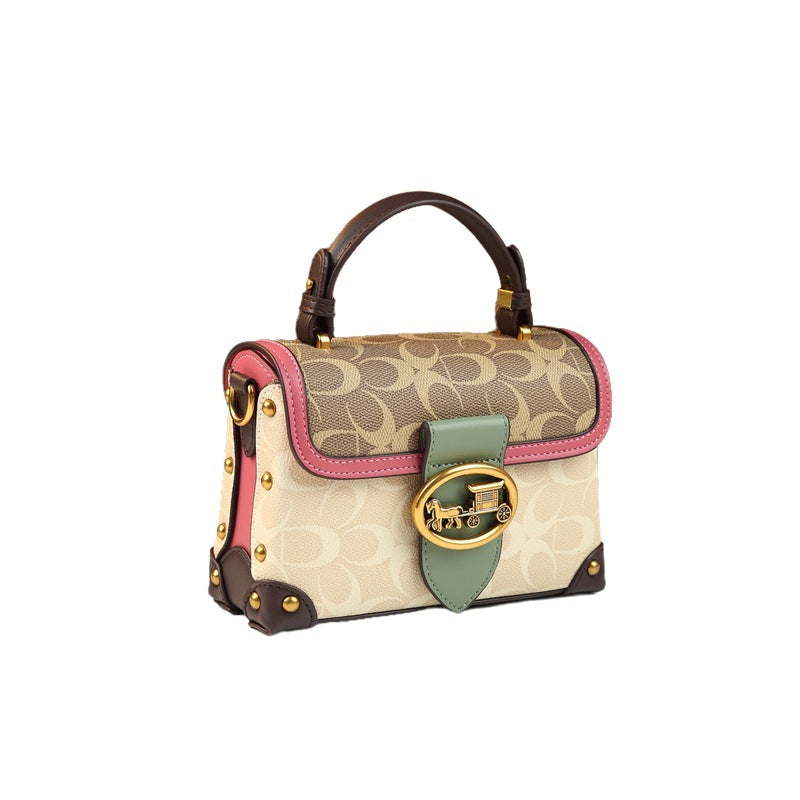 Magenta Mini Square Crossbody Bag