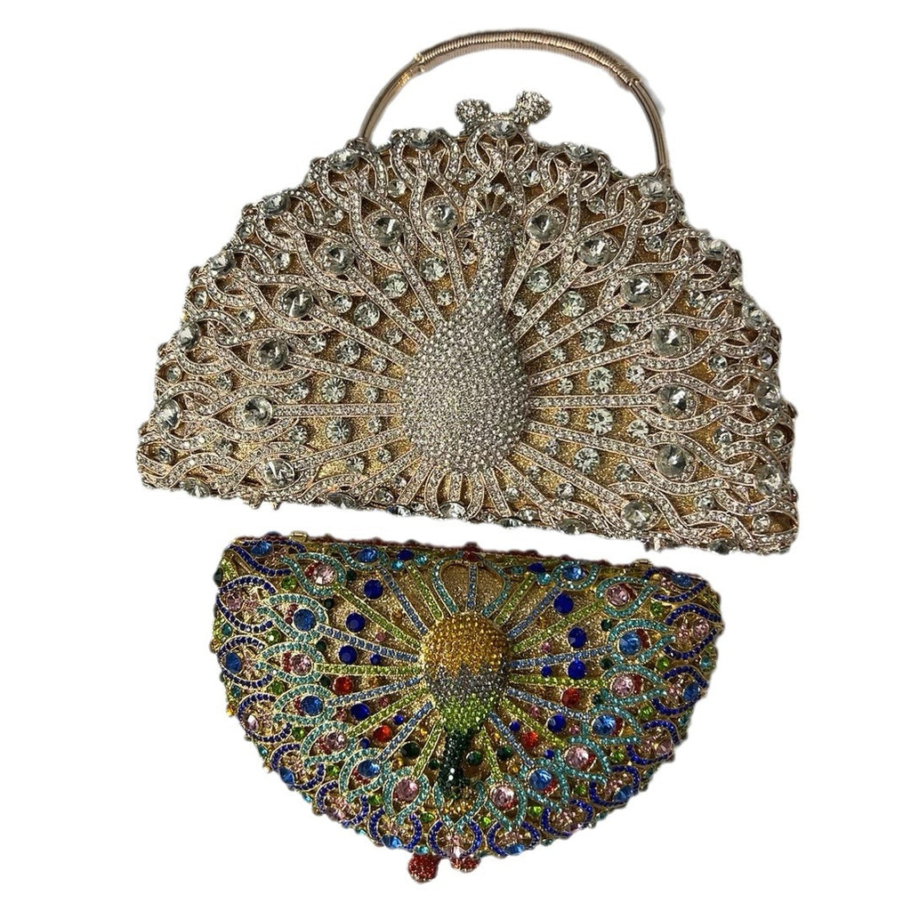 Peacock Diamond Luxury Banquet Clutch