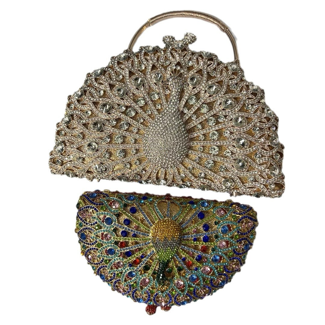 Peacock Diamond Luxury Banquet Clutch