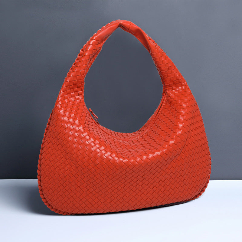 Crescent Woven Shoulder Bag