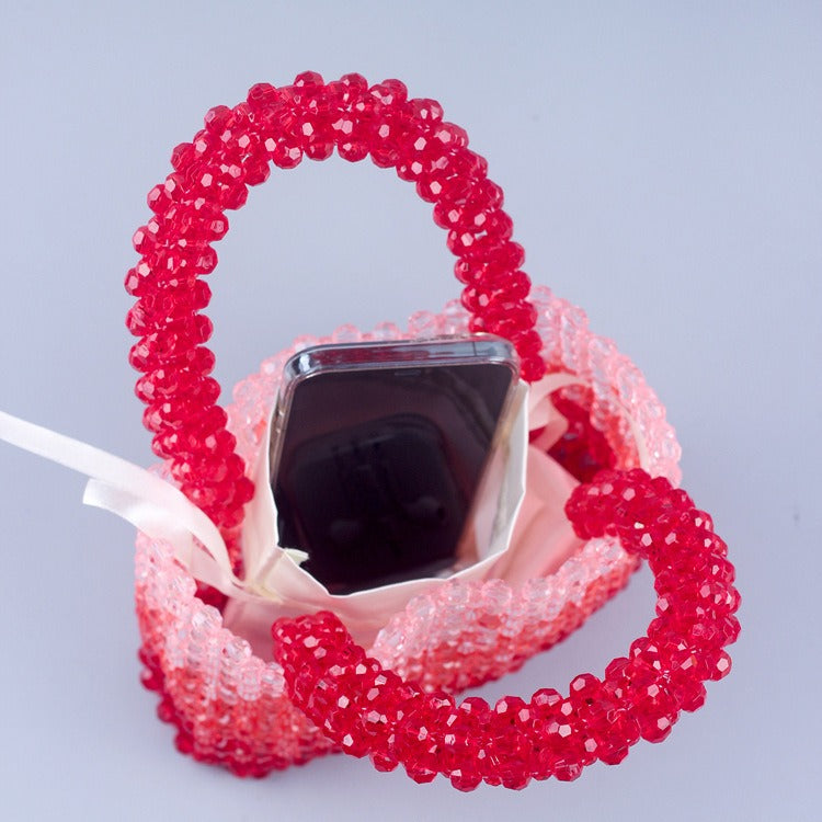 Handmade Crystal Bead Small Square Bag