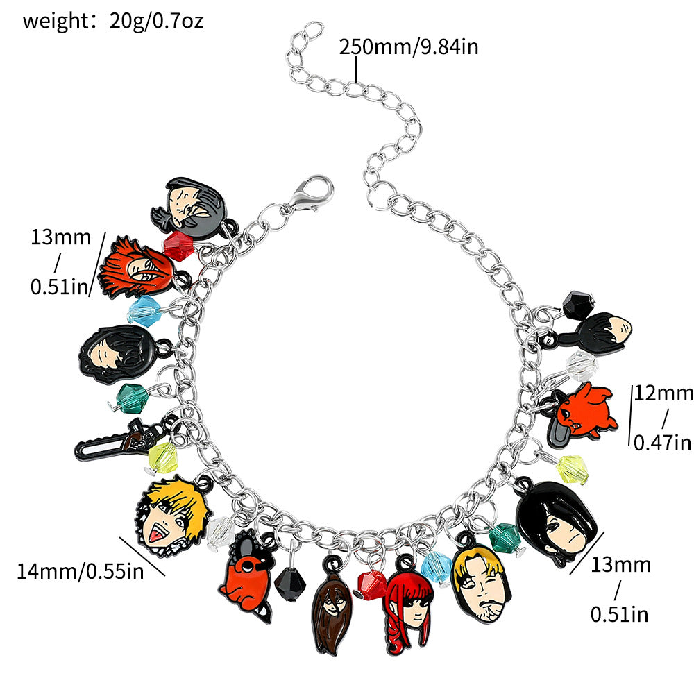 Cartoon Anime Pirate Wang An Rabbit Doll Bracelet Stitch Groot Pendant Bracelet