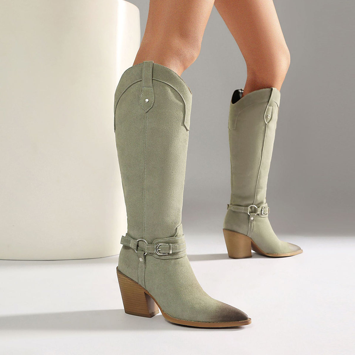 High Heel Thick Sole Western Boots