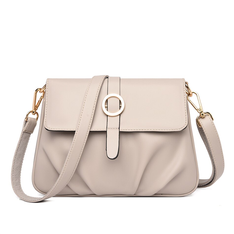 Ruched Leather Crossbody