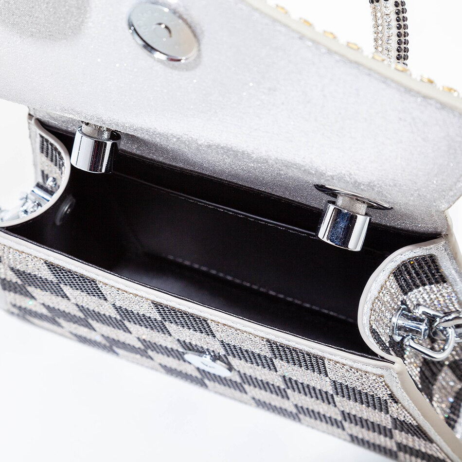 Checkerboard Crystal Clutch